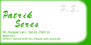 patrik seres business card
